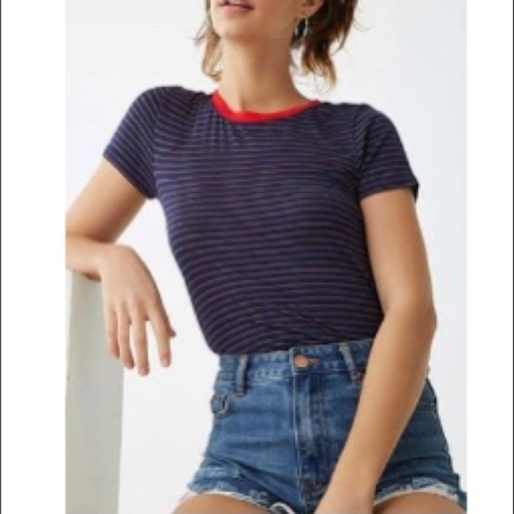 Soft navy striped tee - Picture 2 of 4